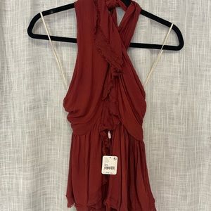 Free people Chrissy cross halter top
